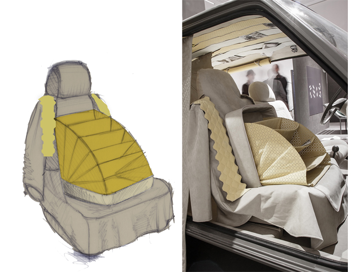Interior of a car | A project for the Alcantara-MAXXI L+W