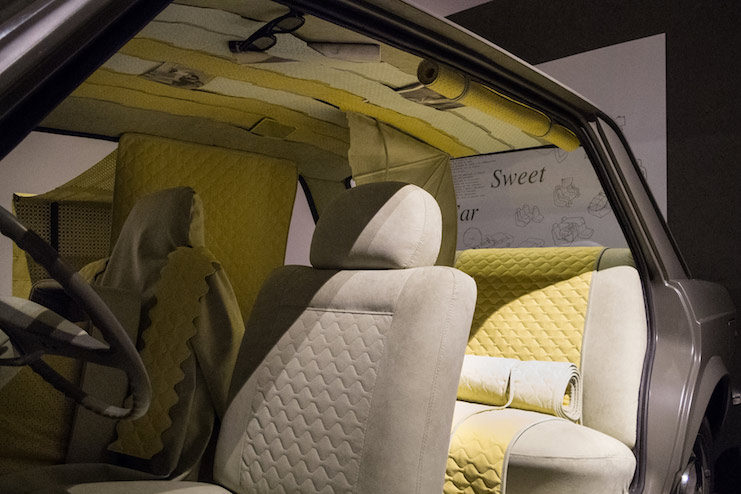 The interior of a car conceived as a home outside home