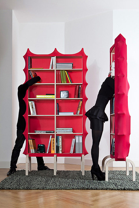 Expressive furniture collection of wood and textile