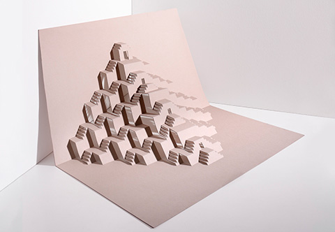 Playing with the most precise cutting machines creating pop up architectures from a flat surface