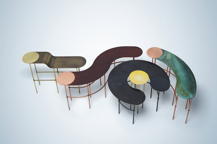 A family of tables that celebrate metal craftsmanship