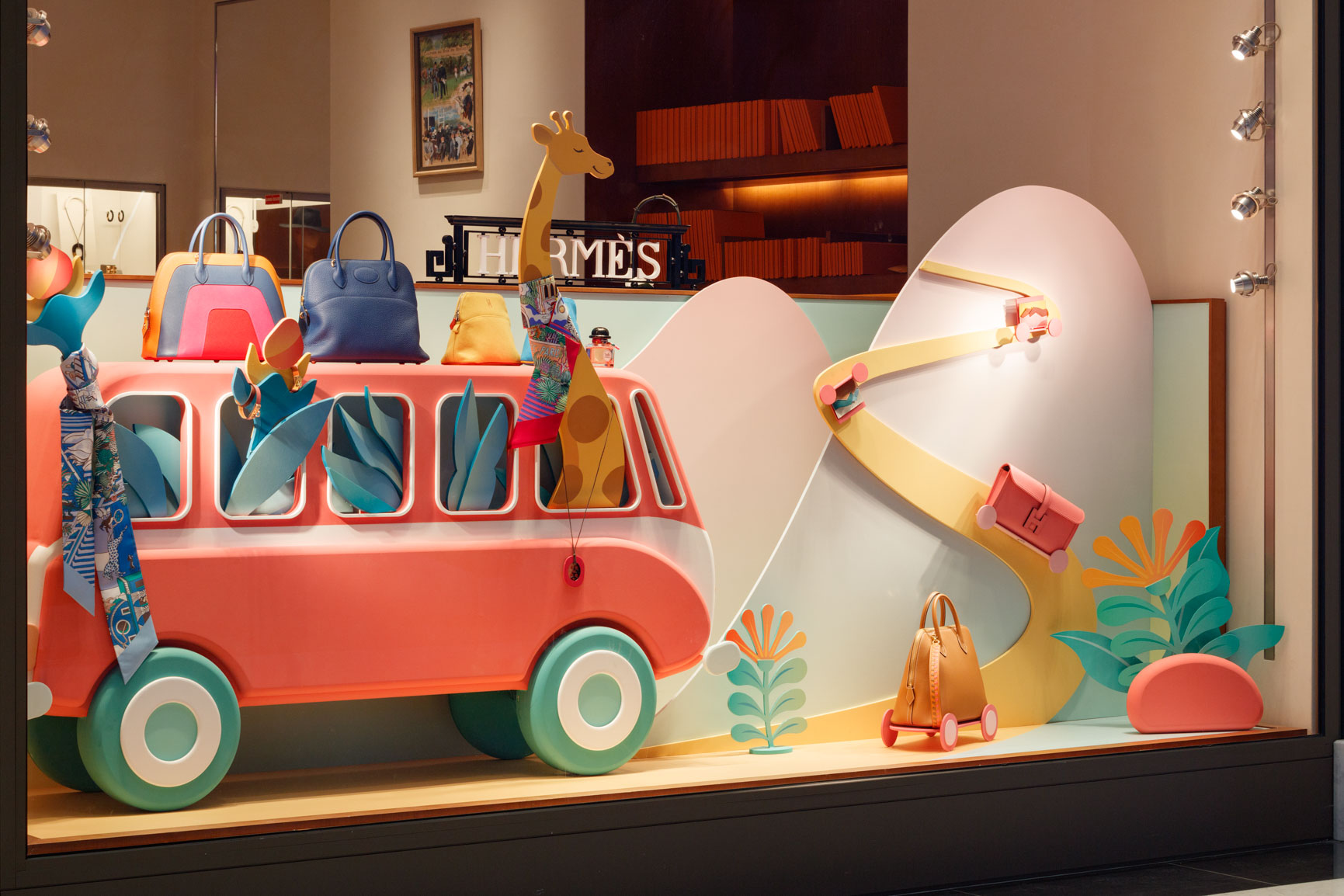 Enchanting window installations that transport you into a world of fantastic outdoor adventures