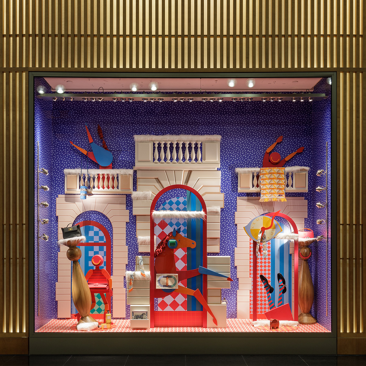 Hermès festive windows display 2024 | Lanzavecchia + Wai